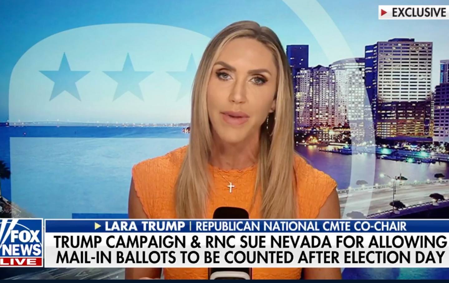 Lara Trump, co-chair of the Republican National Committee, appears on 
